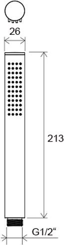 Душевая лейка Chrome 1 функциональный 957.00. Фото 5