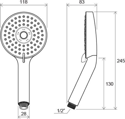 Душевая лейка плоская 953.00. Фото 3