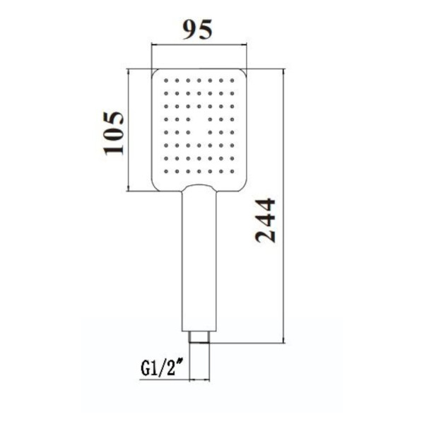 Душевая лейка Savol S-FSP01H, черный. Фото 2