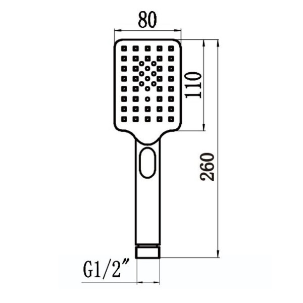 Душевая лейка Savol S-FSP03H, черный. Фото 2