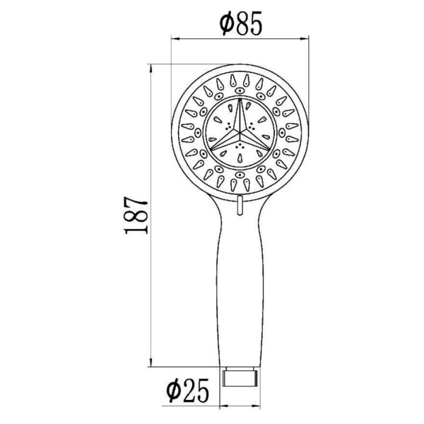 Душевая лейка Savol S-OP1012, хром. Фото 2