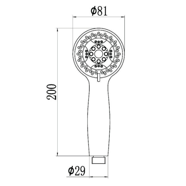 Душевая лейка Savol S-OP1023, хром. Фото 2