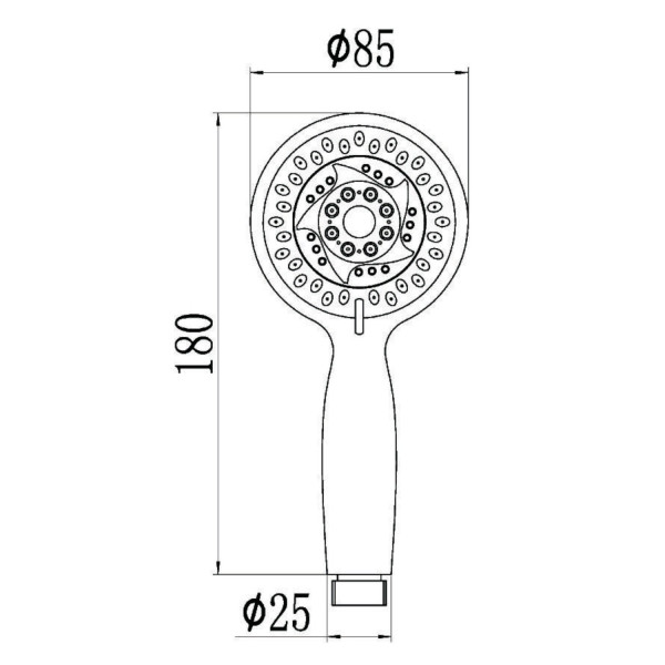 Душевая лейка Savol S-OP1060, хром. Фото 2