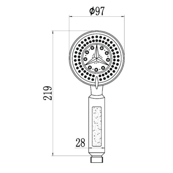 Душевая лейка Savol S-OPA002, хром. Фото 2