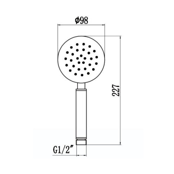 Душевая лейка Savol S-YSP02L, сатин. Фото 2