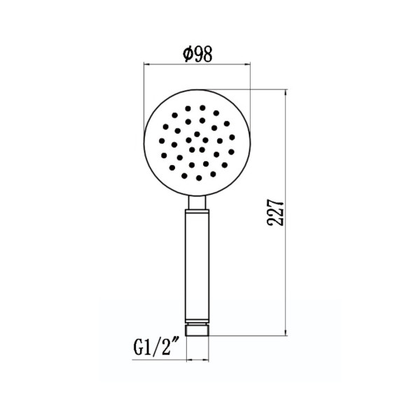 Душевая лейка Savol S-YSP05L, сатин. Фото 2