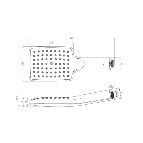 Душевая лейка Savol SK-SP12, хром. Фото 2