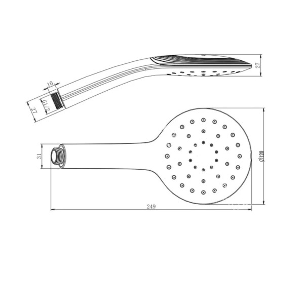Душевая лейка Savol SK-SP13, хром. Фото 2