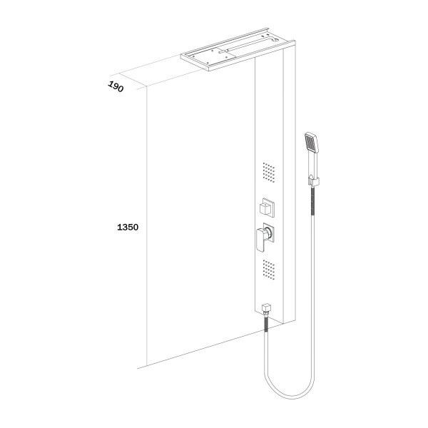 Душевая панель G.Lauf KEF16-A060, хром. Фото 2