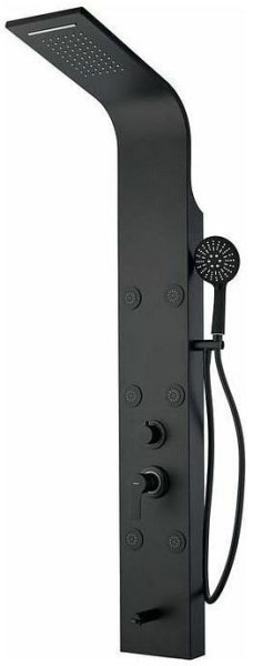 Душевая панель Galaxy Black с гидромассажем и изливом. Фото 1