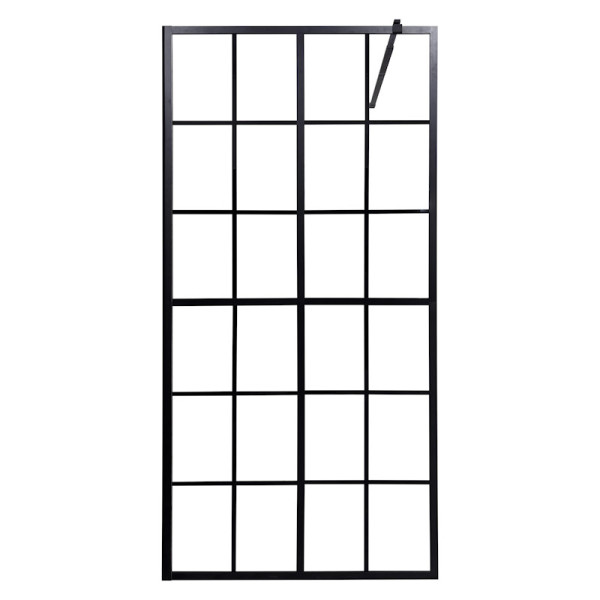 Душевая перегородка OLIVE S ESTENA 183х86, черная. Фото 1