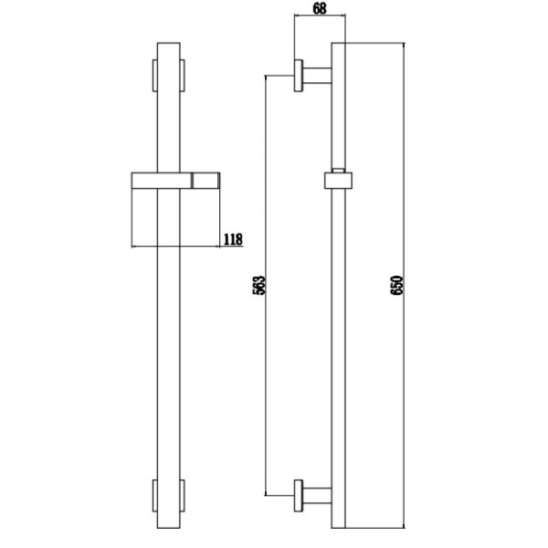 Душевая штанга Fmark FS90566, хром. Фото 2