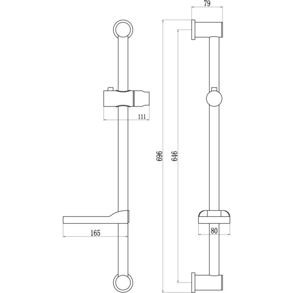 Душевая штанга Fmark FS90666H, черный. Фото 2