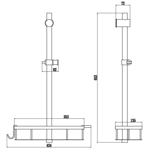 Душевая штанга Fmark FS91066, сатин. Фото 2