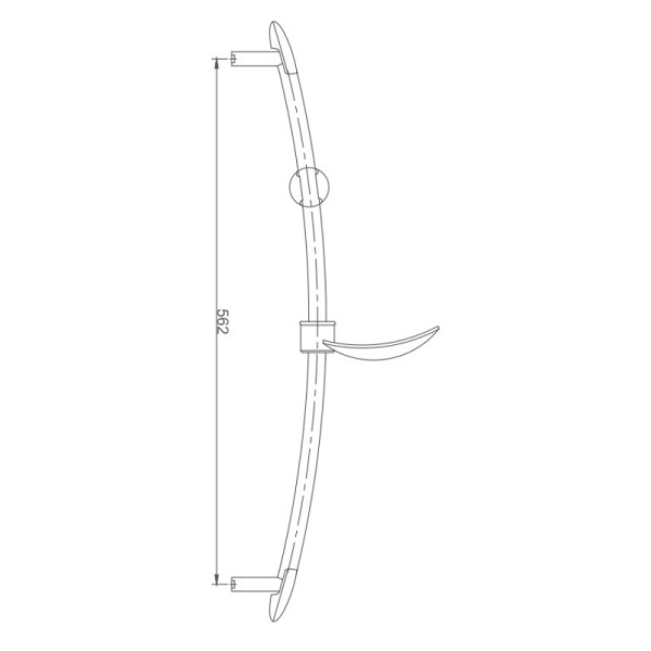 Душевая штанга Haiba HB8002, хром. Фото 2