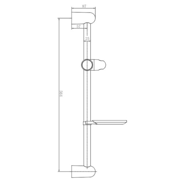 Душевая штанга Haiba HB8003, хром. Фото 2