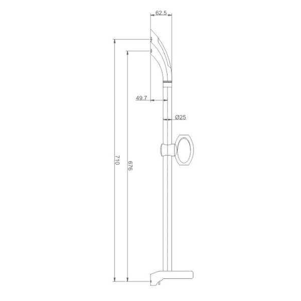 Душевая штанга Haiba HB8006, хром. Фото 2