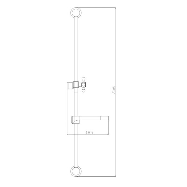 Душевая штанга Haiba HB8010, хром. Фото 2
