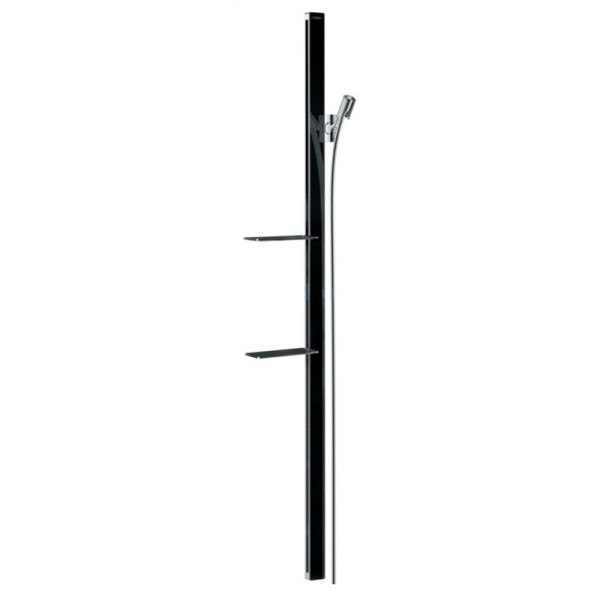 Душевая штанга Hansgrohe Unica E 150 см со шлангом, черный хром (27645600). Фото 1