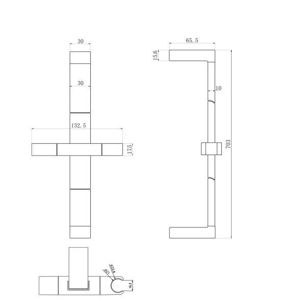 Душевая штанга Olive s KD06B, черный. Фото 2