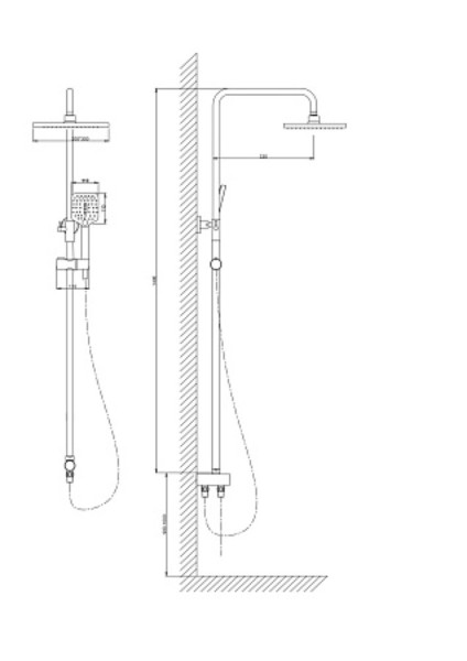 Душевая система, арт. VST1000-10Black, VODA. Фото 2