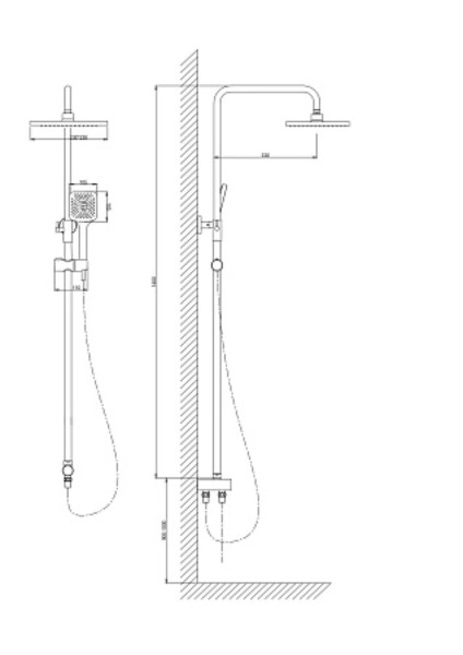 Душевая система, арт. VST1000-5Black, VODA. Фото 2