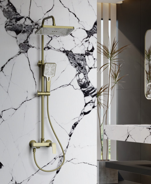Душевая система BELZ B24715-5, брашированное золото. Фото 3