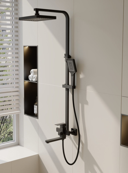 Душевая система BELZ B24817-7, черный. Фото 3