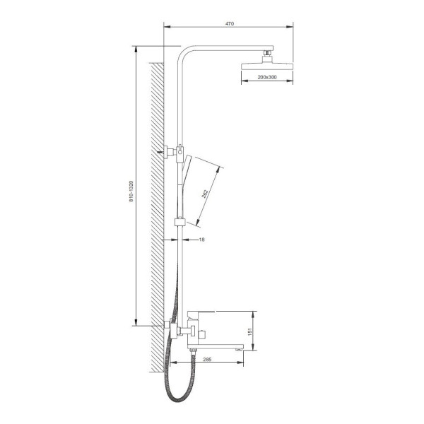 Душевая система BELZ B24817-8, белый. Фото 2
