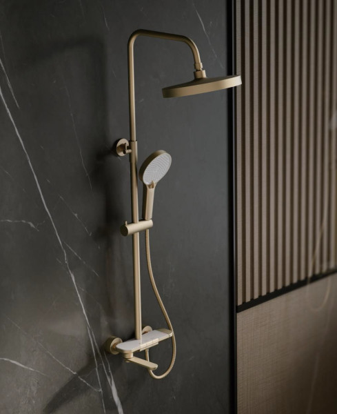 Душевая система BELZ B25713-5, брашированное золото. Фото 3