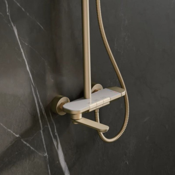 Душевая система BELZ B25713-5, брашированное золото. Фото 4