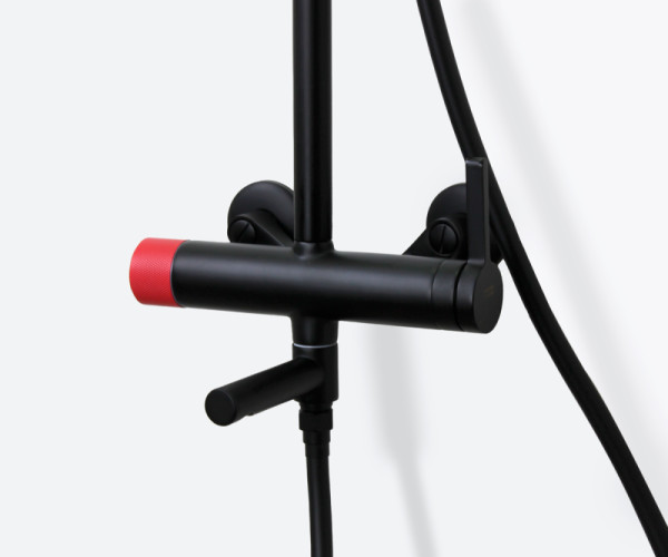 Душевая система Bronze de Luxe AVANTGARDE 2039RH, черный/красный. Фото 3