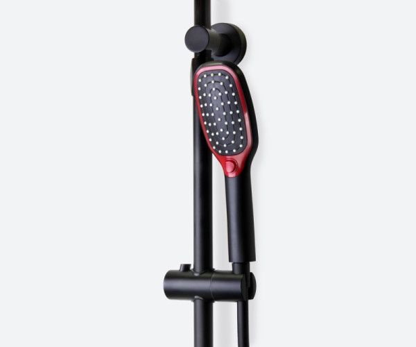 Душевая система Bronze de Luxe AVANTGARDE 2039RH, черный/красный. Фото 4