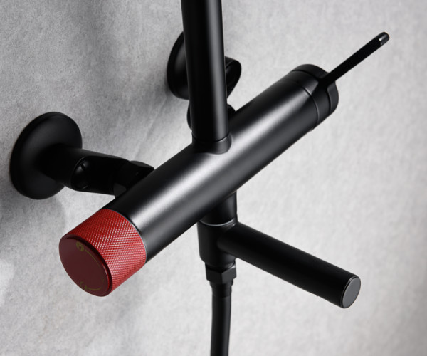 Душевая система Bronze de Luxe AVANTGARDE 2039RH, черный/красный. Фото 10