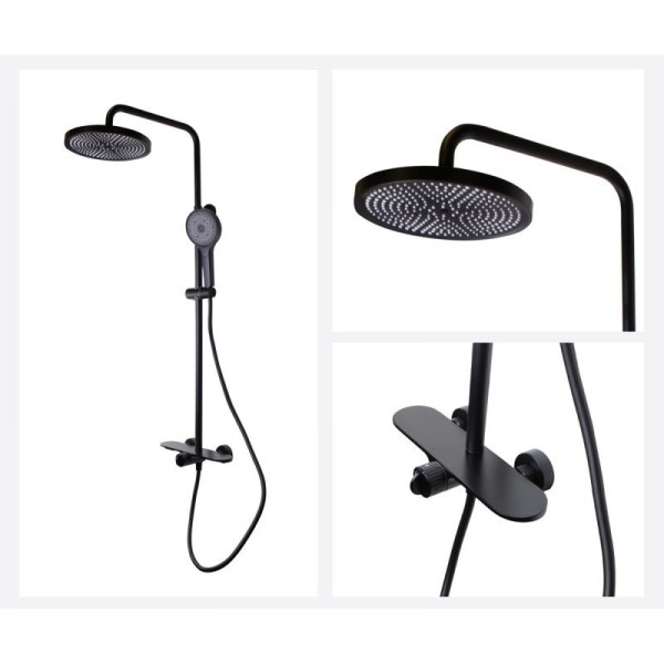 Душевая система Bronze de Luxe ICON 80112CB, черный. Фото 2