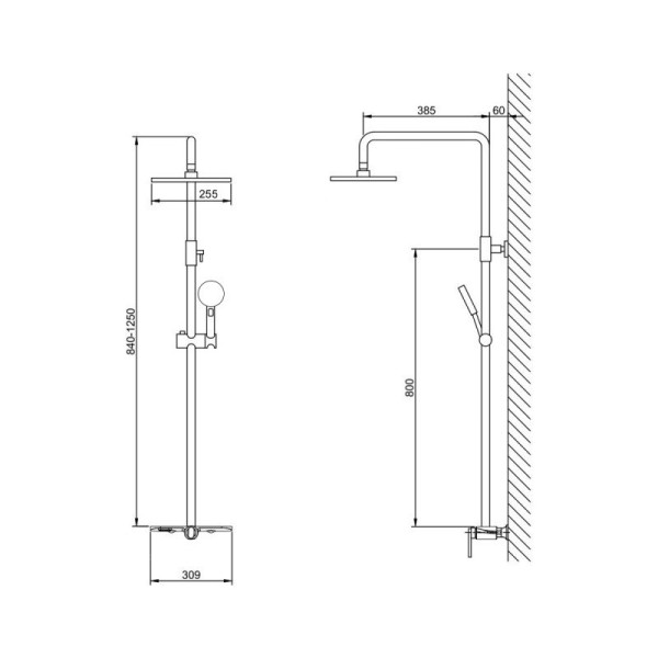 Душевая система Bronze de Luxe ICON 80112CG, матовое золото. Фото 2