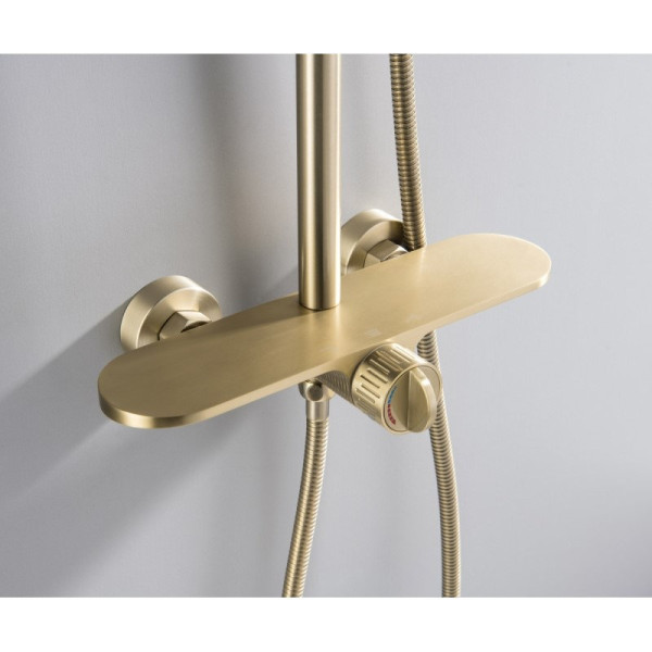 Душевая система Bronze de Luxe ICON 80112CG, матовое золото. Фото 5