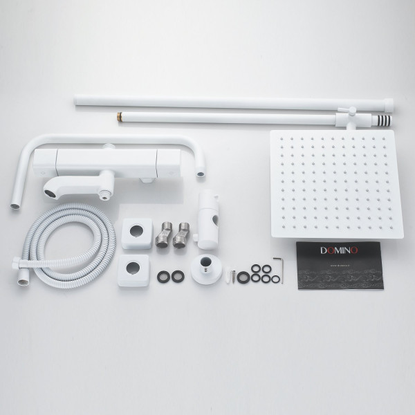 Душевая система c термостатом Shevanik S3096C, белый. Фото 4
