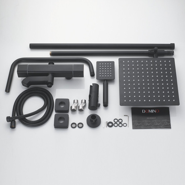 Душевая система c термостатом Shevanik S3096H, черный. Фото 3