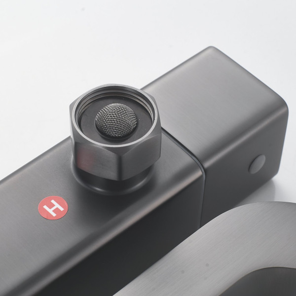 Душевая система c термостатом Shevanik S3096T, оружейная сталь. Фото 4