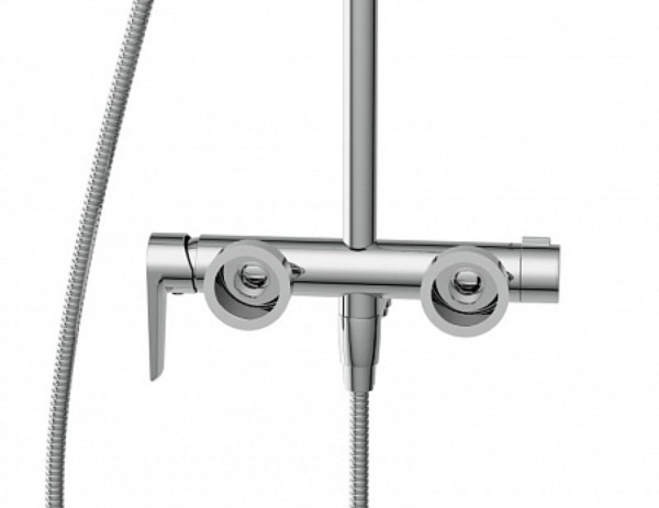 Душевая система Cersanit MODUO (смеситель стандартный) с изливом 5 режимов шланг 150 металл. Фото 2