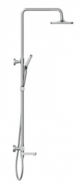 Душевая система Cersanit VIVO (смеситель термос.) с изливом 3 режима шланг 150 металл квадрат. Фото 2