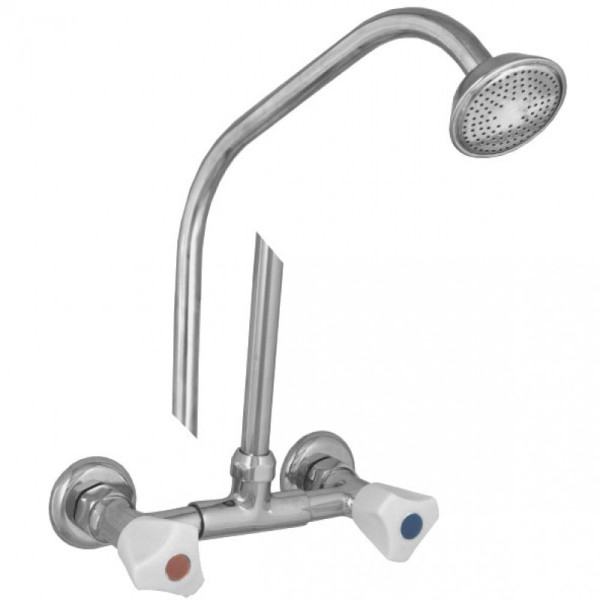 Душевая система ЦС-СМ 293/1 Бел.Пл.Мах, резин, с душевой стойкой. Фото 1