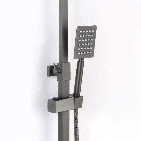 Душевая система D-Lin D10A03-S, оружейная сталь. Фото 4