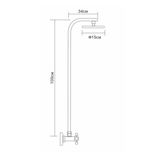 Душевая система D-Lin D10A08-1, хром. Фото 2