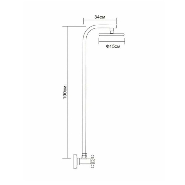 Душевая система D-Lin D10A08, хром. Фото 2
