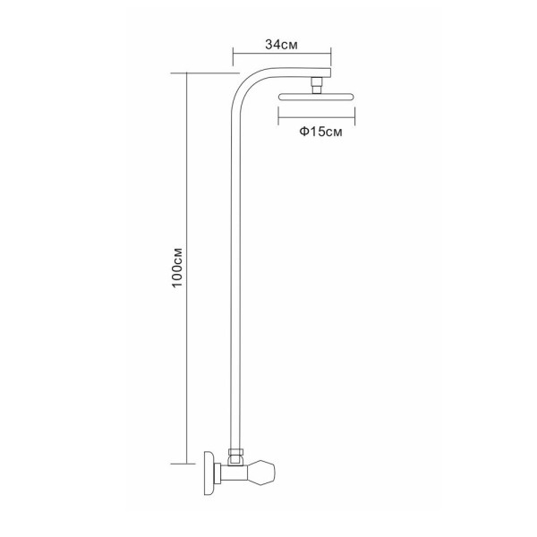 Душевая система D-Lin D10A19, хром. Фото 2