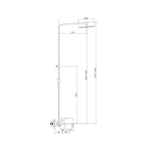 Душевая система D-Lin H10A21, сатин. Фото 2
