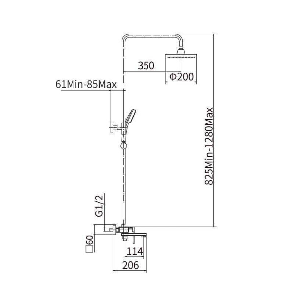 Душевая система FASHUN A2447, хром. Фото 2