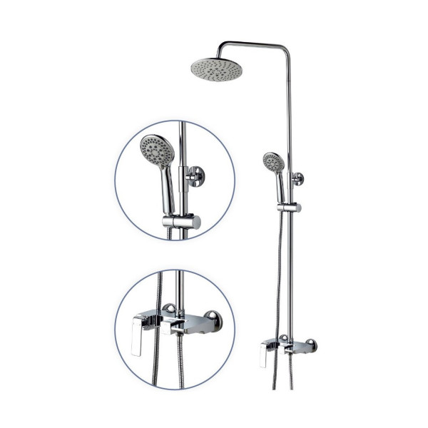 Душевая система FASHUN A2451, хром. Фото 1